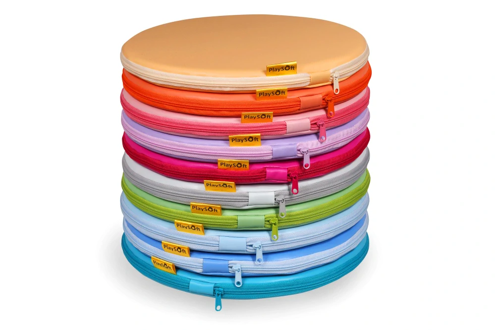 PODSEDÁKY PlaySoft kulaté PASTEL (35 cm) 10 ks